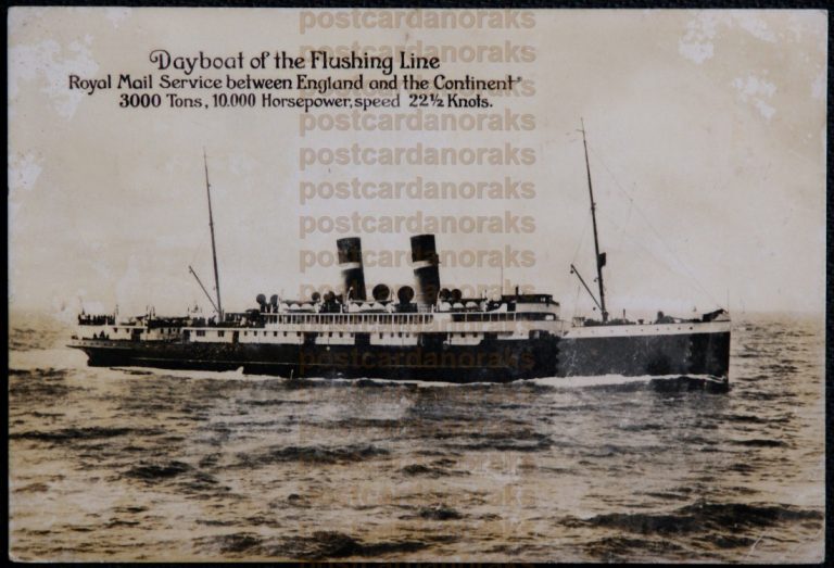 Royal Mail Dayboat Flushing Line 1926 Postcard