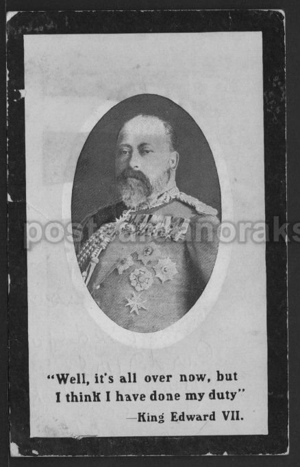 King Edward VII Vintage Postcard