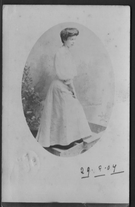 Woman In Long Dress 1907 Postcard