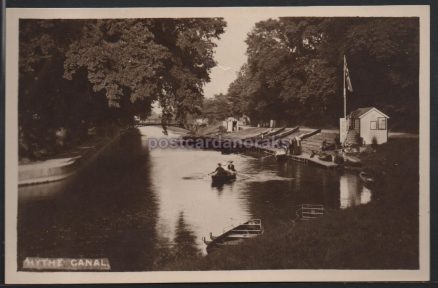 Hythe Canal Kent Sepia Postcard