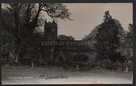 Foston Church Leicester 1950 Postcard