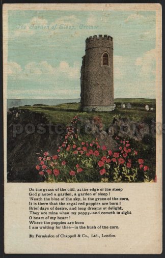 Cromer Garden Of Sleep c.1907 Postcard