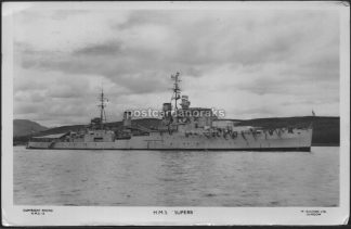 H.M.S. Superb 1950 Real Photo Postcard