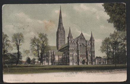 Salisbury Cathedral Wiltshire 1909 Postcard