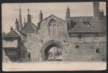 Salisbury St. Anne's Gate 1913 Postcard