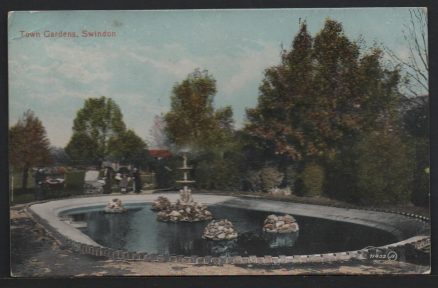 Swindon Town Gardens 1917 Postcard