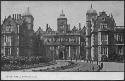 Aston Hall Birmingham c.1909 Postcard