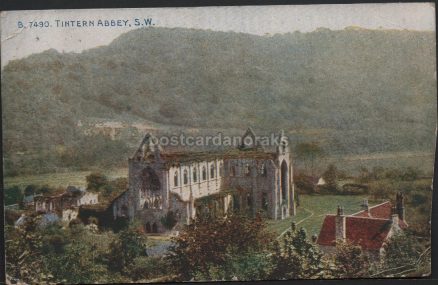 Tintern Abbey Photochrom 1921 Postcard