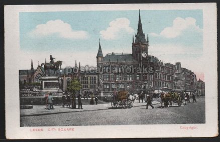 Leeds City Square c.1918 Postcard