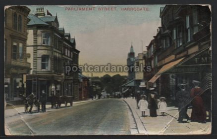 Harrogate Parliament Street 1909 Postcard