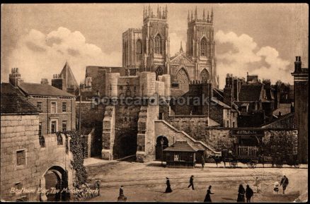 Bootham Bar York Minster Vintage Postcard