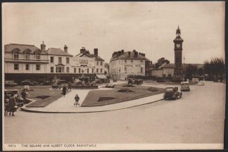 Barnstaple Albert Clock Vintage Postcard