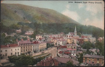 Malvern Priory Church c.1918 Postcard