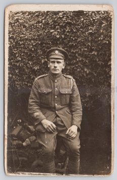 Soldier Uniform Vintage RPPC Real Photo Postcard