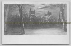 Church Through The Trees 1927 Postcard