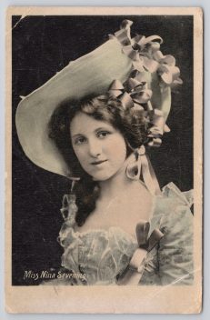 Miss Nina Sevening 1906 Postcard