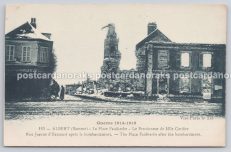 Postcard Somme Albert War Damage 1914-16 Vintage View