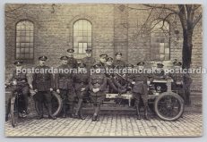 Postcard Uniformed Group Sergeant On Motorcycle