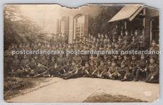Postcard RPPC Uniformed Regiment Formal Setting