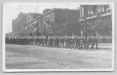 Postcard Marching Regiment On Horseback Drummers