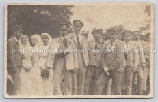 Postcard Uniformed Men Publisher Black & White Studios