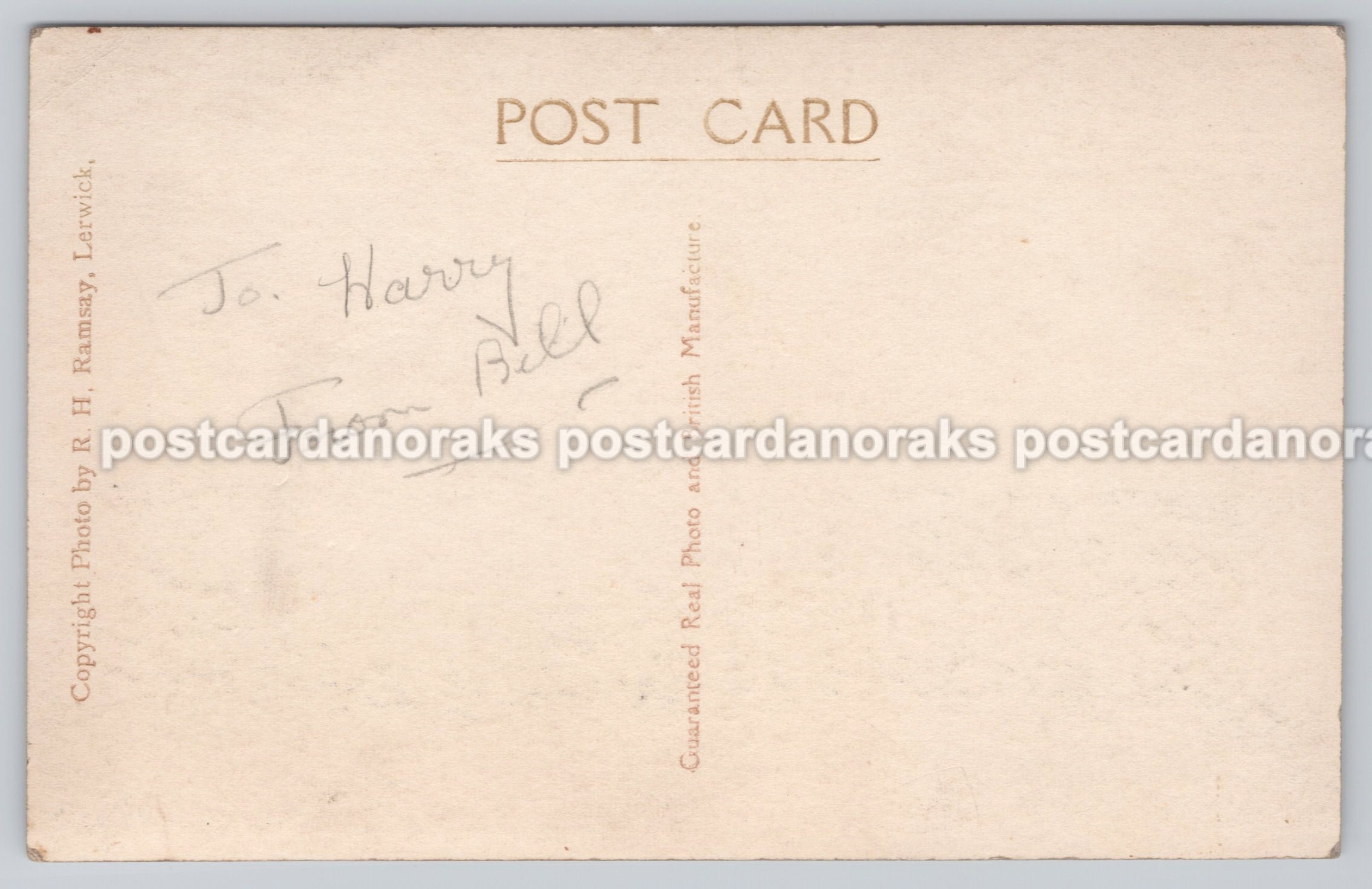 Noss RPPC Postcard Captain Robert Henderson Ramsey - Image 2