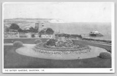 Sandown Battery Gardens Vintage 1960 Postcard