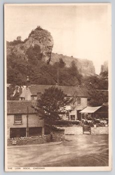 Postcard Cheddar Lion Rock Local Publisher