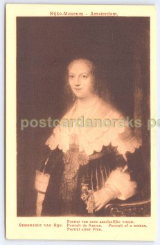 Amsterdam Rijks-Museum Rembrandt Postcard