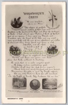 Wordsworth's Creed Keswick Photographer RPPC Postcard