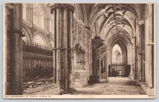 Ely Cathedral Genuine Photochrom 1928 Postcard