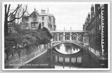 Cambridge St. John's Bridge Of Sighs Postcard