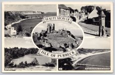 Purbeck Swanage Kingston Corfe Wareham 1957 Postcard