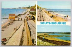 Southbourne Beach 1971 Postcard