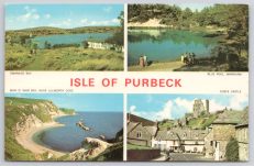 Purbeck Swanage Kingston Corfe Wareham 1974 Postcard