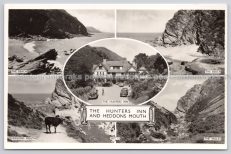 Heddons Mouth Hunters Inn RPPC Postcard