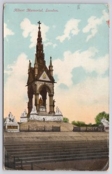 Albert Memorial London 1914 Postcard